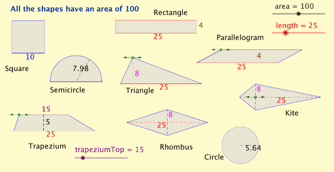 A GeoGebra demonstration of area of polygons. Making mathematics visible.